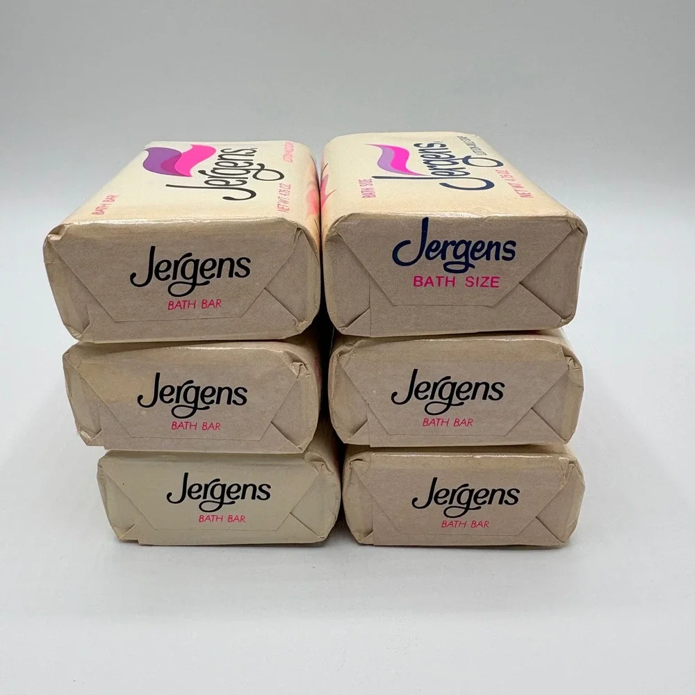 Jergens Soap Bath Bar Lotion-Mild Vintage Lot of 6 NEW 4.75oz Ivory/Pink NOS VTG
